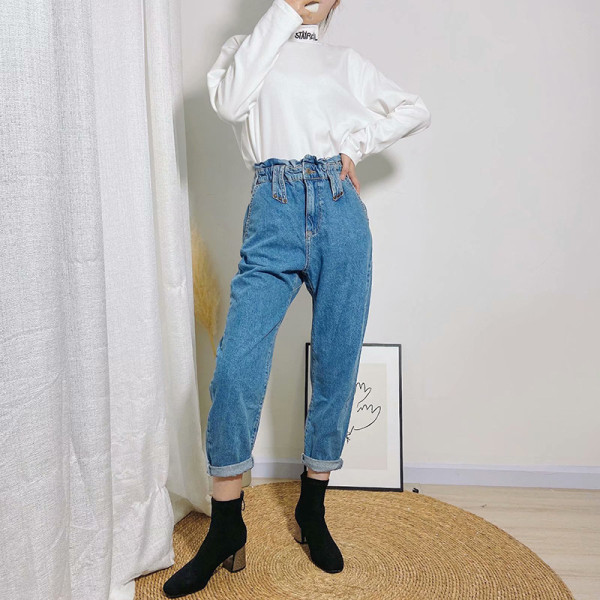 Moodsad kõrge elastse vöökohaga naiste teksad