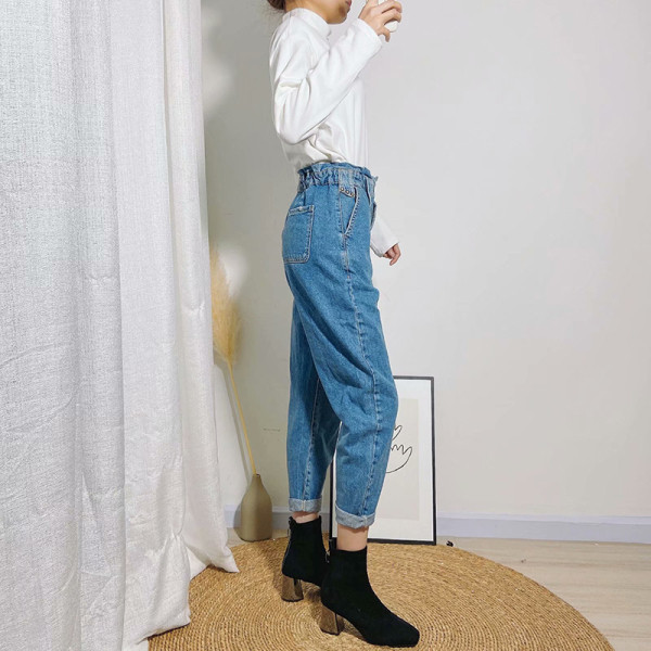 Moodsad kõrge elastse vöökohaga naiste teksad