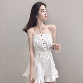 Naiste vabaaja kombinesoon nööpide ja varrukateta