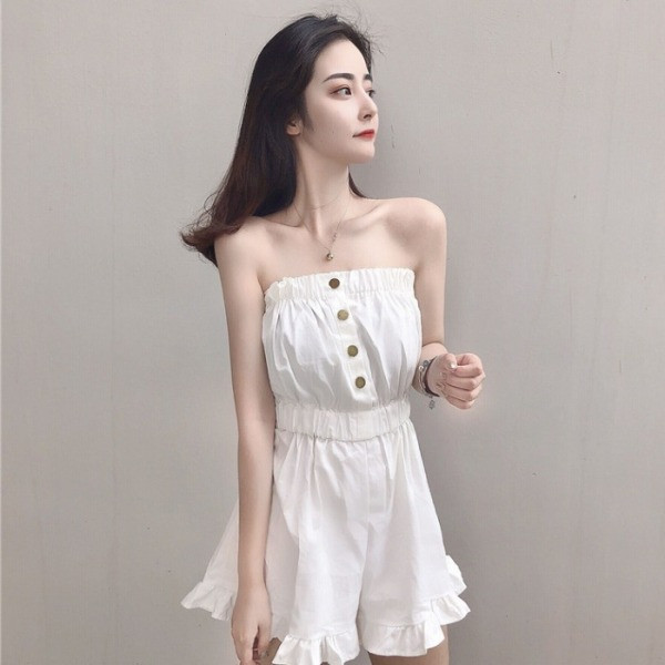 Naiste vabaaja kombinesoon nööpide ja varrukateta