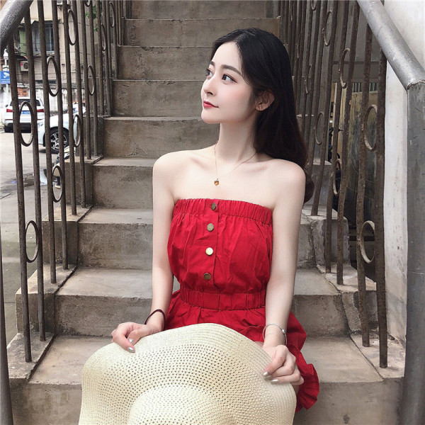 Naiste vabaaja kombinesoon nööpide ja varrukateta