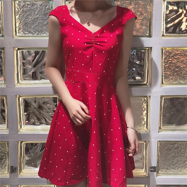 Vabaaja naiste kleit spitsikaelusega ja avatud seljaosaga