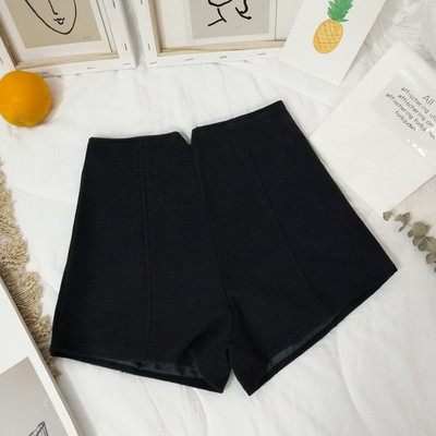 Lihtne kõrge vöökohaga naiste laia pükste mudel