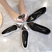 Uus mudel Kevad-suvised mokassiinid lameda talla ja metalldekooriga