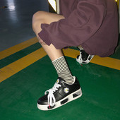 Naiste vabaaja nahast tossud ökonahast lipsudega