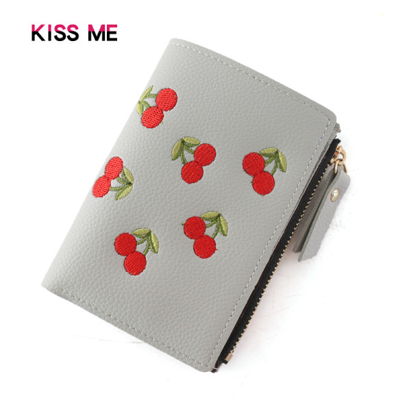 Casual väike naiste rahakott ökonahast kirsitikandiga