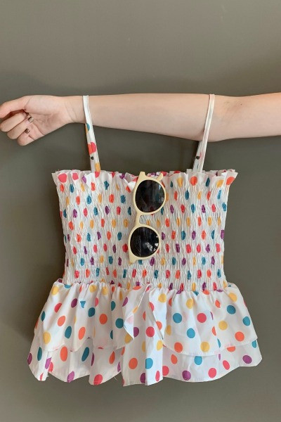 Elastne naiste topp väljalõikega põhjaga