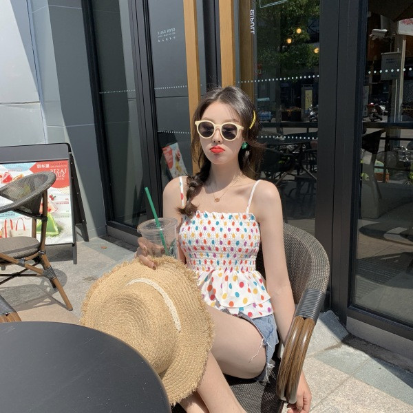 Elastne naiste topp väljalõikega põhjaga