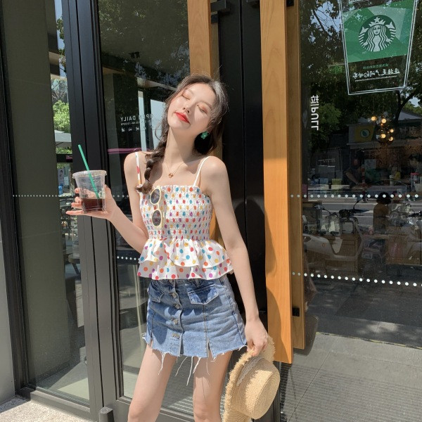 Elastne naiste topp väljalõikega põhjaga