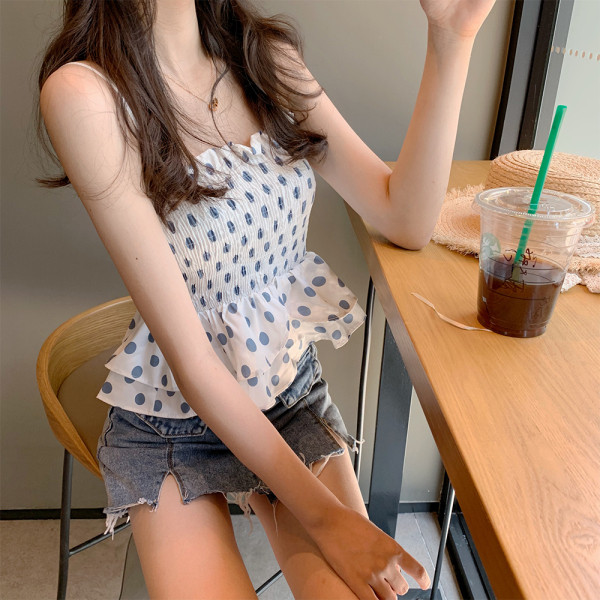 Elastne naiste topp väljalõikega põhjaga