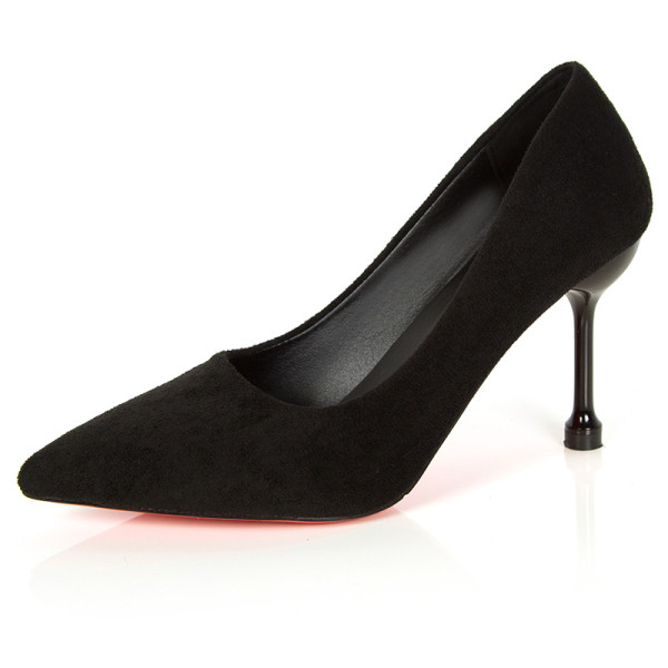 Öko-seemisnahast stiilsed õhukeste kontsadega naiste kingad