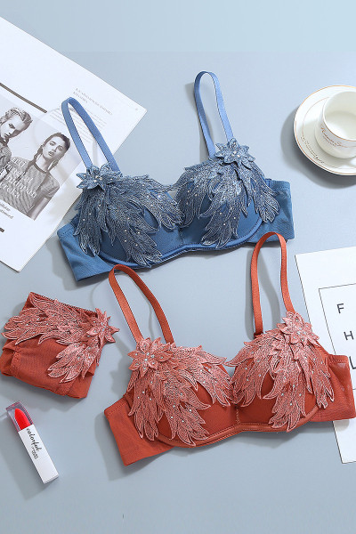 Σετ εσωρούχων σε  - μπικίνι σουτιέν με κέντημα