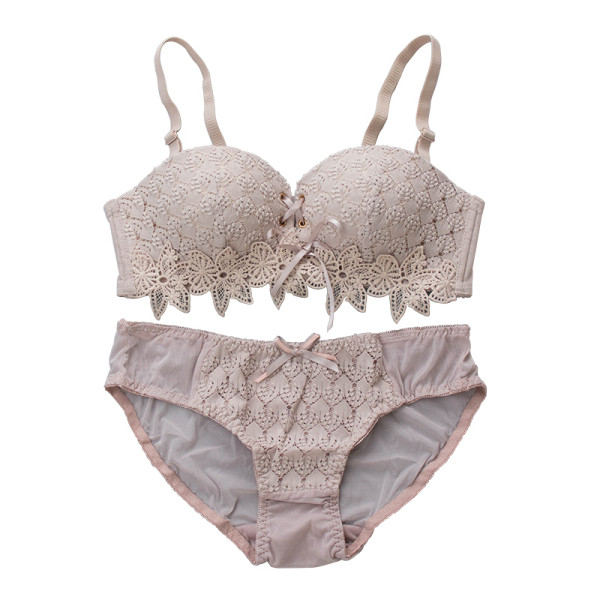 Stiilne naiste aluspesu komplekt kahest osast pitsi ja lipsudega