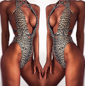 ÚJ modell teljes fürdőruha leopárdmintával és keresztkötésekkel