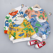 Ikdienas bērnu blūze ar apaļu kakla izgriezumu zēniem