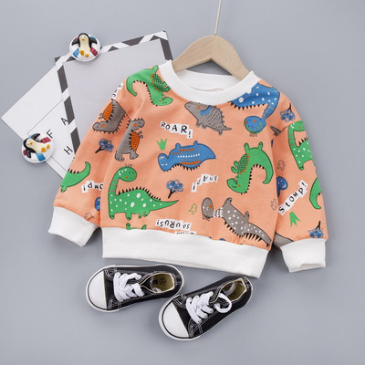 Ikdienas bērnu blūze ar apaļu kakla izgriezumu zēniem