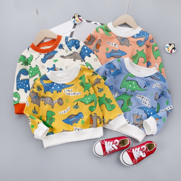 Ikdienas bērnu blūze ar apaļu kakla izgriezumu zēniem