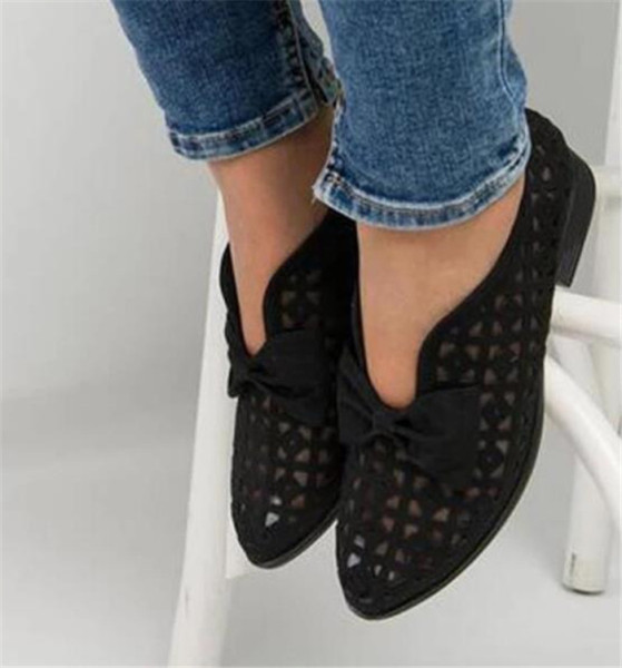 Нов модел дамски ежедневни обувки с панделка от еко кожа