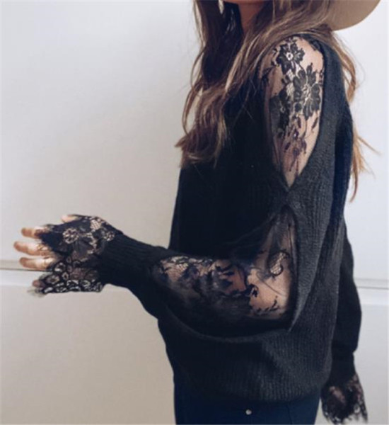 Bluză de damă modernă cu decolteu oval și mâneci din tul