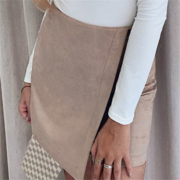 Ежедневна дамска къса пола с висока талия 