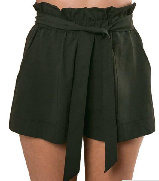 Нов модел къси панталони с висока талия и колан