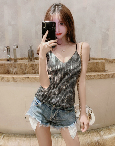 Maieu de dama model nou cu decolteu in V si efect stralucitor