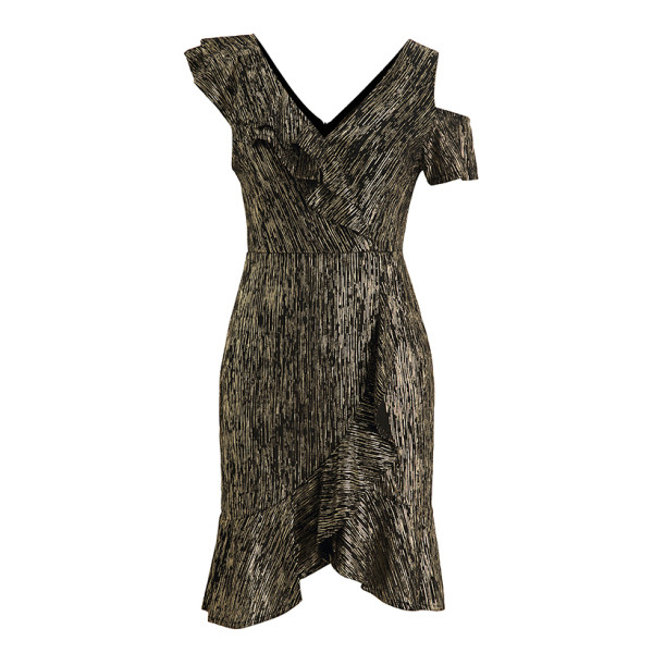 Rochie scurta model nou cu bucle si decolteu in V