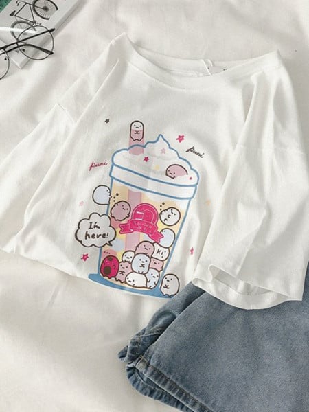 Tricou casual dama cu decolteu oval si aplicatie colorata