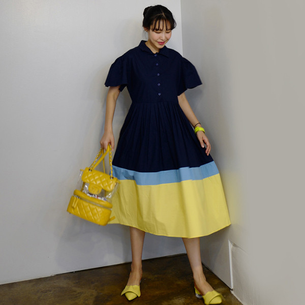 Rochie casual de dama model lung cu maneca scurta