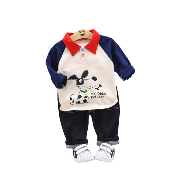 Актуален детски комплект с апликация за момчета