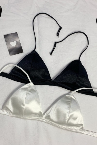 Дамски ежедневен сутиен с триъгълна чашка с подплънки