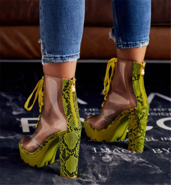 Нов модел дамски обувки на висок ток с връзки 