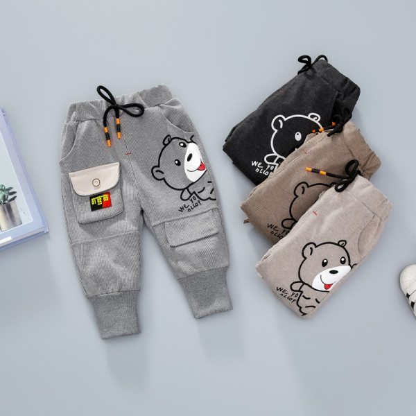 Vaikiškos kelnės su aplikacijomis ir kaklaraiščiais berniukams