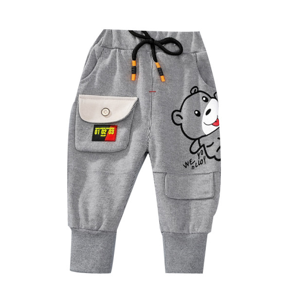 Vaikiškos kelnės su aplikacijomis ir kaklaraiščiais berniukams