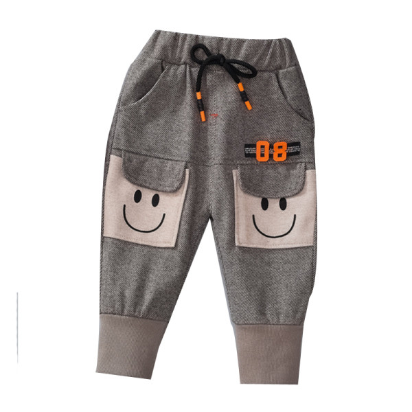 Laisvalaikės vaikiškos kelnės su kaklaraiščiais ir kišenėmis berniukams