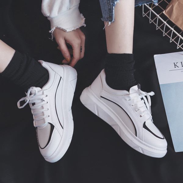 Tenisi casual dama cu sireturi si talpa aspra