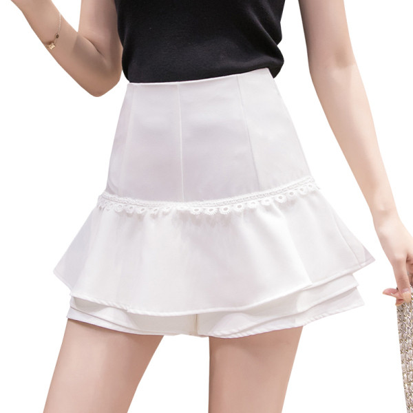 Model modern fustă-pantalon de damă decupat cu talie înaltă