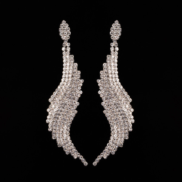 Cercei eleganti de dama din argint cu pietre