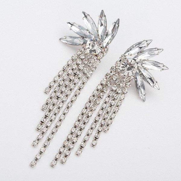 Ženske elegantne viseće srebrne naušnice