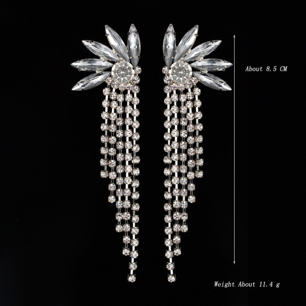 Ženske elegantne viseće srebrne naušnice