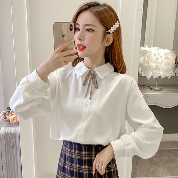 Cămașă de damă modernă model larg cu mâneci lungi