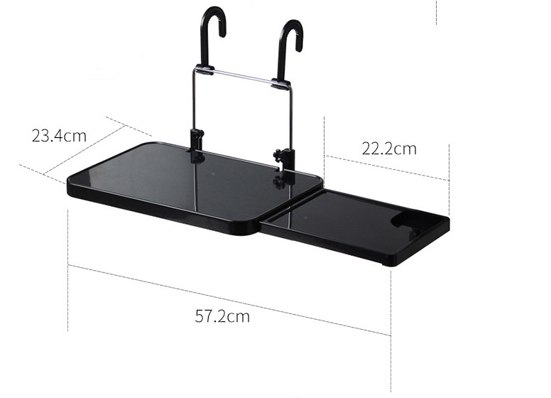 Kokkupandav alus tagaistmele, mis sobib söömiseks, sülearvuti