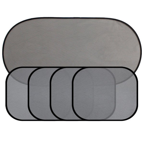 Universalus juodos spalvos skydelis nuo saulės automobiliui