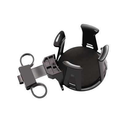 Automobilinis puodelių laikiklis juodame pasaulyje