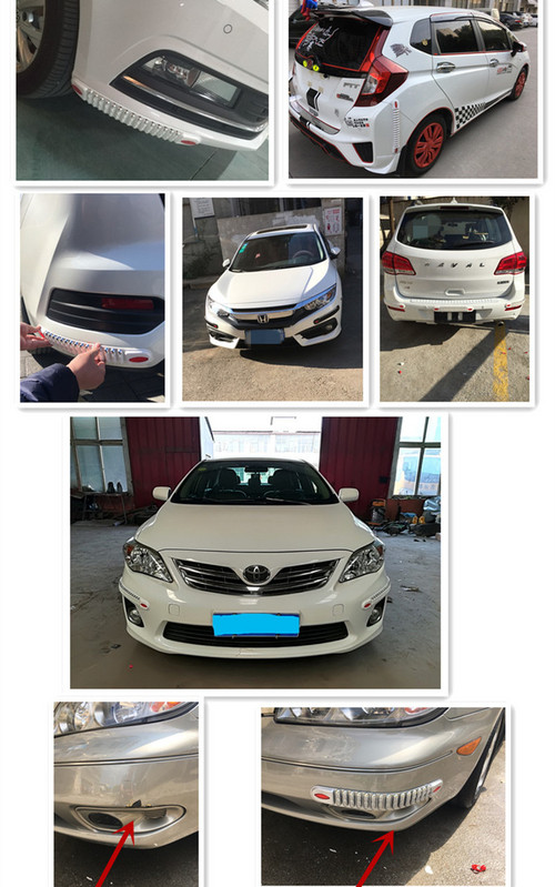 4 vnt. įbrėžimų skydai automobilių buferiams