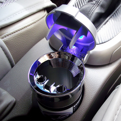 Ashtray for car with ice lighting in two colors