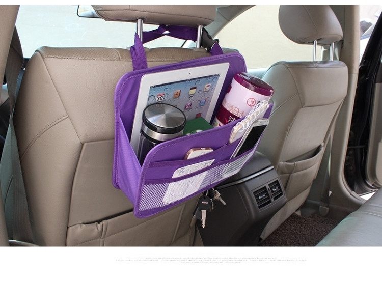Többfunkciós autós rendszerező több zsebbel, italok és telefonok tárolására alkalmas