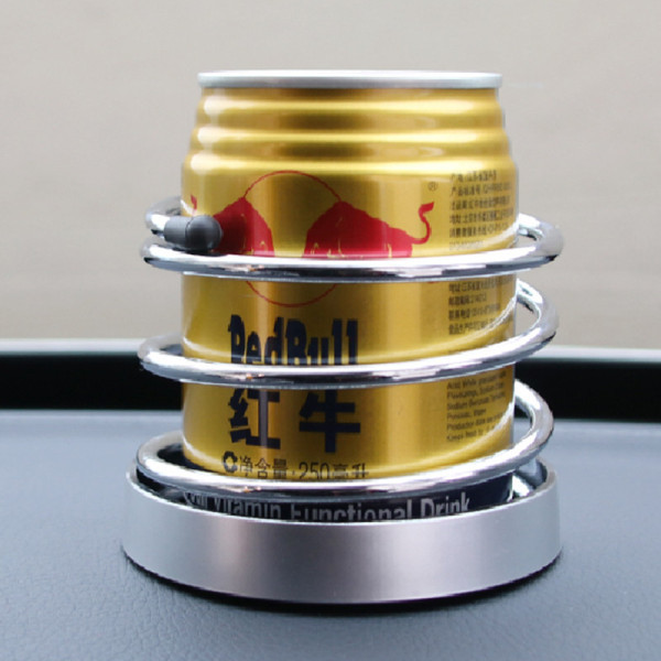 Praktiškas metalinis gėrimų laikiklis, tinkantis automobilio prietaisų skydeliui