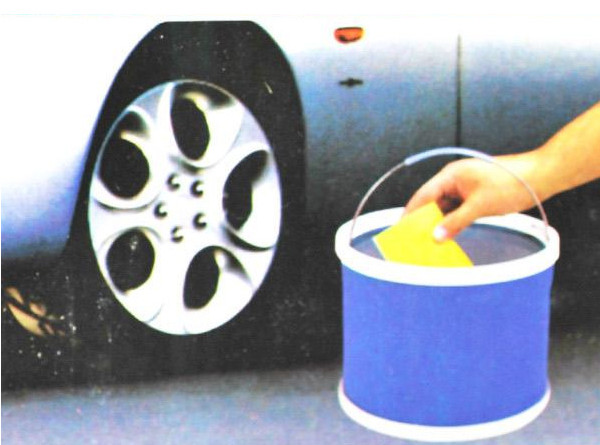 Autós hordozható összecsukható autómosó vödör