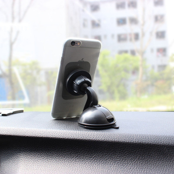 360 fokban forgatható mágneses állvány mobiltelefonhoz és navigációhoz fekete színben